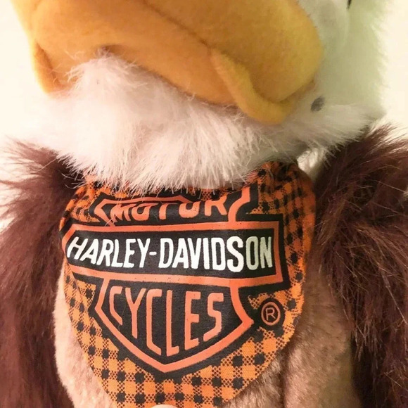 Vintage Harley Davidson Eagle Biker Hog Stuffed Animal  11 Inch Tall Plush Toy - Picture 9 of 15